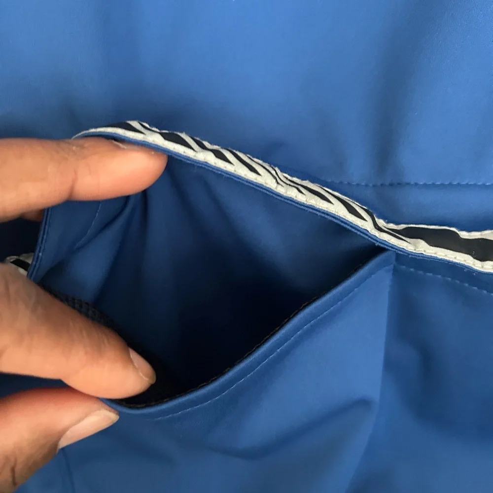 Descente Blue‎ Hooded Windbreaker Jacket Mens Size M
